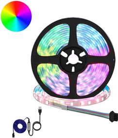 vidaXL Bandă LED 12 pcs Negru și transparent 4000 mm Cupru și Plastic