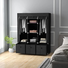 Homcom sifonier Pliabil Textil – Cu Rafturi &amp; Sertare, Ideal pentru Spatii Mici | Aosom Romania