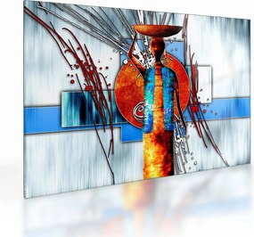 Tablou pe sticlă picturii persoanei străveche (70x50 cm)