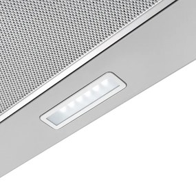 Hota telescopica Tesla DT600AX, 120W, 2 motoare, Filtru din aluminiu, 350 m³/h, LED, Clasa D, Inox