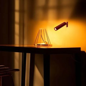 Lampă de birou LED magnetică reglabilă LED/3W/5V 4000K 1500 mAh roșie