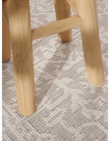 Covor pentru exterior și interior gri/fildeș rotund ø 160 cm Duet Kona – NORTHRUGS