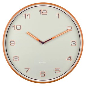 Karlsson 6013OR ceas de perete design, portocaliu,diametru 40 cm