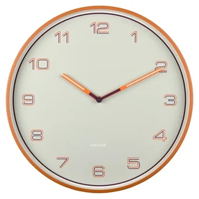 Karlsson 6013OR ceas de perete design, portocaliu,diametru 40 cm