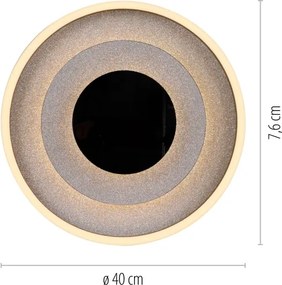 JUST LIGHT. 14409-21 - Plafonieră LED GLITTY LED/22W/230V Ø 40 cm neagră
