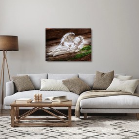 Tablou pe sticlă - Îngeraș dormind (70x50 cm)