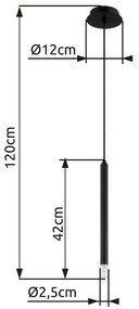 Pendul design minimalist BLAKE negru