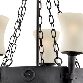 Candelabru stil rustic Cartwheel 5L 0815-5BK SRT