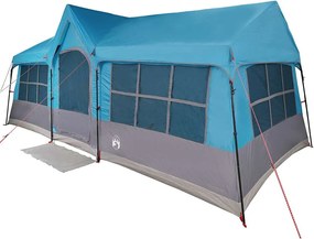 vidaXL Cort de Familie cu acoperiș Albastru și Gri 622 x 295 x 238 cm