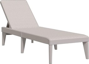 vidaXL Șezlong, cappuccino, 186x60x29 cm, PP