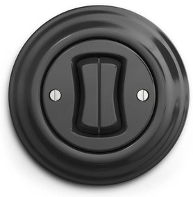 Kliklap - Comutator retro în serie, cu ramă nr. 5, antracit