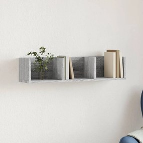 vidaXL Dulap de perete, gri sonoma, 75x18x16,5 cm, lemn compozit