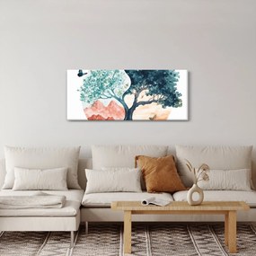 Tablou – Arbore acvarelă plin de viață (120x50 cm)