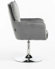 HR250N Scaun Catifea Grafit Bază Cromata