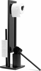 Suport hartie igienica negru bambus Rea 321502