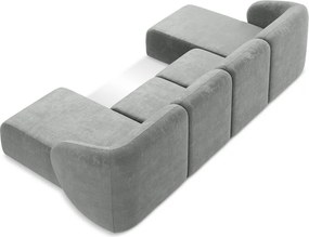 Colțar gri cu tapițerie din chenille (în formă de "U") Lani – Makamii