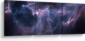 Tablou - Nebuloasa spațială (cu ceas) (90x30 cm)