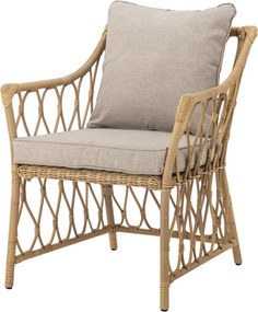 Set fotoliu și taburet din polirattan, L66×H82×W72 cm, „Belluce"