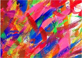 Tablou pe sticlă - Abstract colorat (70x50 cm)