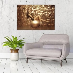 Tablou - Femeia în încăperea de aur (90x60 cm)