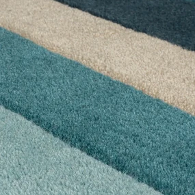 Covor tip traversă albastru/bej din lână 66x300 cm Collage – Flair Rugs