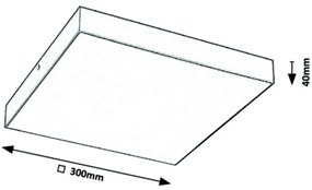 Rabalux - Plafonieră LED/24W/230V 2800-6000K IP44 neagră