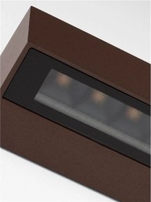 Aplica exterior corten liniara 38cm IP65 LED CCT PRISMATIC