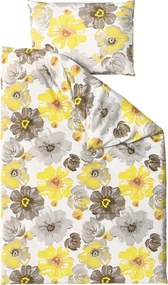 Lenjerie de pat din microfibra FEONELLE galben-gri Dimensiune lenjerie de pat: 70 x 90 cm | 140 x 220 cm