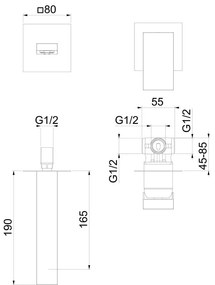 Baterie argintiu-lucios pentru chiuvetă încastrată (1 ieșire) Latus – Sapho