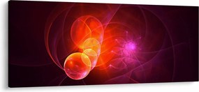 Tabloul modern cu abstracțiune roz (120x50 cm)