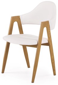 Scaun de design Culoare Alb / Stejar, KEN