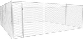 vidaXL Padoc pentru câini de exterior, 570x570x185 cm, oțel galvanizat