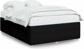 vidaXL Cadru de pat fără saltea, negru, 160x200 cm, textil