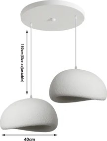 BRILAGI - Lustră pe cablu WABI SABI 2xE27/60W/230V albă