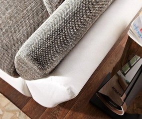 Colțar extensibil dumonde cu ladă de depozitare si sezut confortabil din spuma high-density, Loana Magma White II 275x185 cm