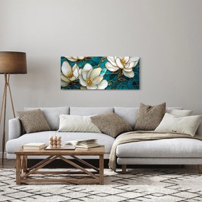 Tablou - Vitraliu cu magnolie (120x50 cm)