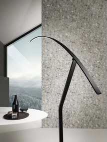 Ondaluce - Lampă de podea LED reglabilă FOLAGA LED/30W/230V neagră