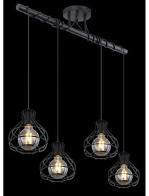Lustra cu 4 pendule design modern Clastra negru 15388-4D GL
