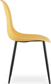 OFERTA Scaun mustar OSAKA cu picioare negre calitate II