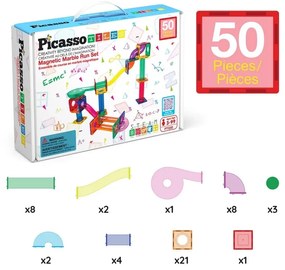 Set magnetic PicassoTiles 50 piese blocuri de construcție