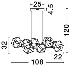 Lustra LED suspendata design modern NEBULA