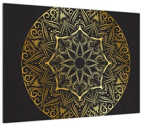 Tablou abstracției aurii (70x50 cm)