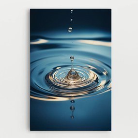 Tablou Canvas, 90x140cm, Dormitor si Living, Feng Shui, Apa, Cream Water Drop