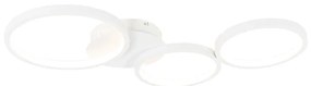 Plafoniera de design alb, cu LED integrat, cu dimmer pe 3 trepte, 3 lumini - Pande