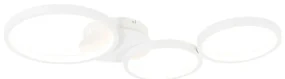 Plafoniera de design alb, cu LED integrat, cu dimmer pe 3 trepte, 3 lumini - Pande