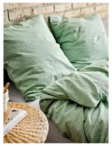 Lenjerie de pat verde-deschis din bumbac pentru pat de o persoană 140x200 cm Cheerful – Södahl