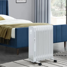 Radiator ulei OH125BW2 cu termostat, LED cu putere 2500W alb