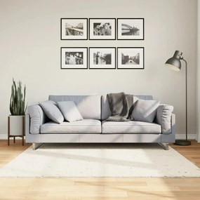 vidaXL Covor pufos &quot;PAMPLONA&quot; cu fire înalte, crem modern, 160x160 cm