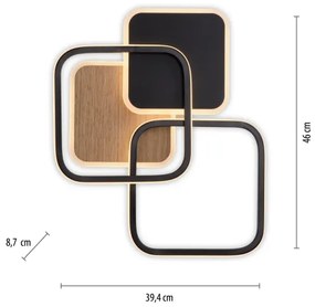 Plafonieră LED SEVENT LED/36W/230V negru/maro Leuchten Direkt 14117-78