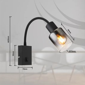 Lampă de perete HUBERTUS 1xE14/40W/230V Globo 54308W